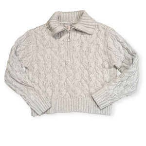 Cozy Cable Knit Sweater - Gray